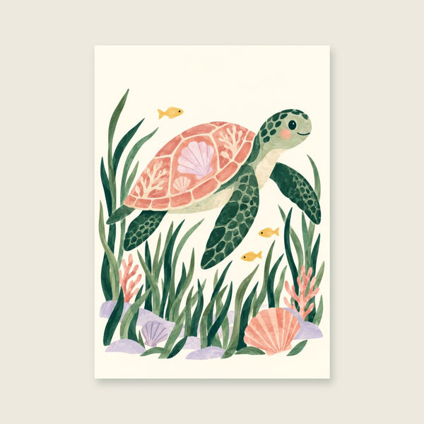 Turtle’s Little Journey Children’s Print