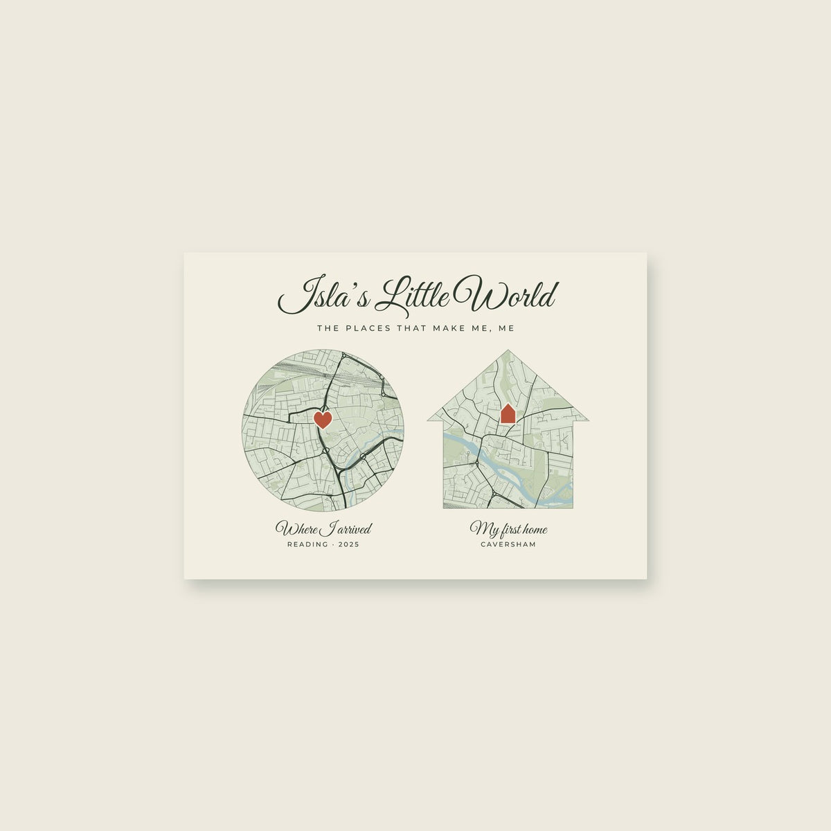 My Little World Personalised Print