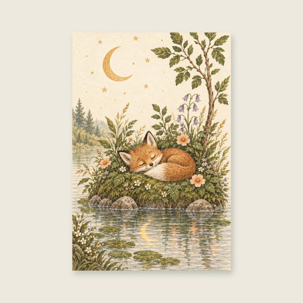Dream Among the Stars Fox Nursery Print
