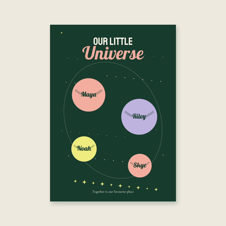 Our Little Universe Personalised Print