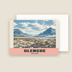 Buachaille Etive Mòr, Glencoe winter Christmas card with its envelope