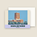Guildford Cathedral winter Christmas card with its envelope