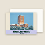 Guildford Cathedral winter Christmas card with its envelope
