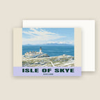 Neist Point, Isle of Skye winter Christmas card with its envelope