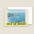 The Needles, Isle of Wight winter Christmas card with its envelope