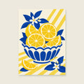 The Orange Bowl — Crisp cut-paper citrus kitchen art print