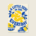 A Little Zest in the Everyday — Crisp cut-paper citrus kitchen art print
