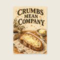 Crumbs Mean Company — Loose ink and wash kitchen art print