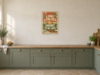 Long Lunches Short To Do Lists — A2 artwork shown in a room with a natural wood frame; select a framed finish to include a frame