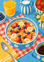 Breakfast at the Blue Table — artwork detail
