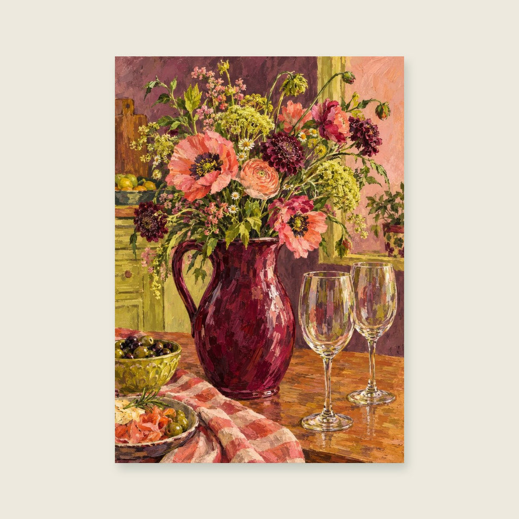 The Supper Jug — Expressive painterly still life kitchen art print