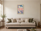 Fresh Linen Fresh Mood — A2 artwork shown in a room with a natural wood frame; select a framed finish to include a frame