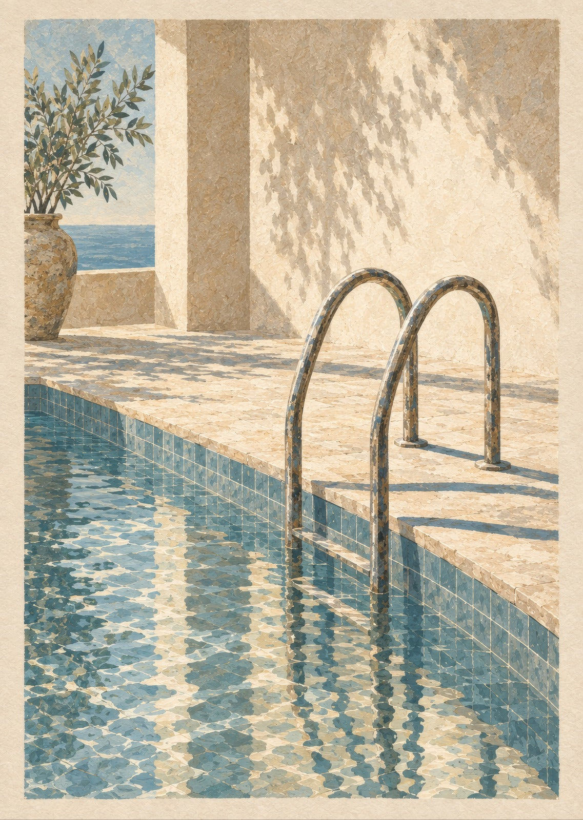 Steps into Blue — artwork detail
