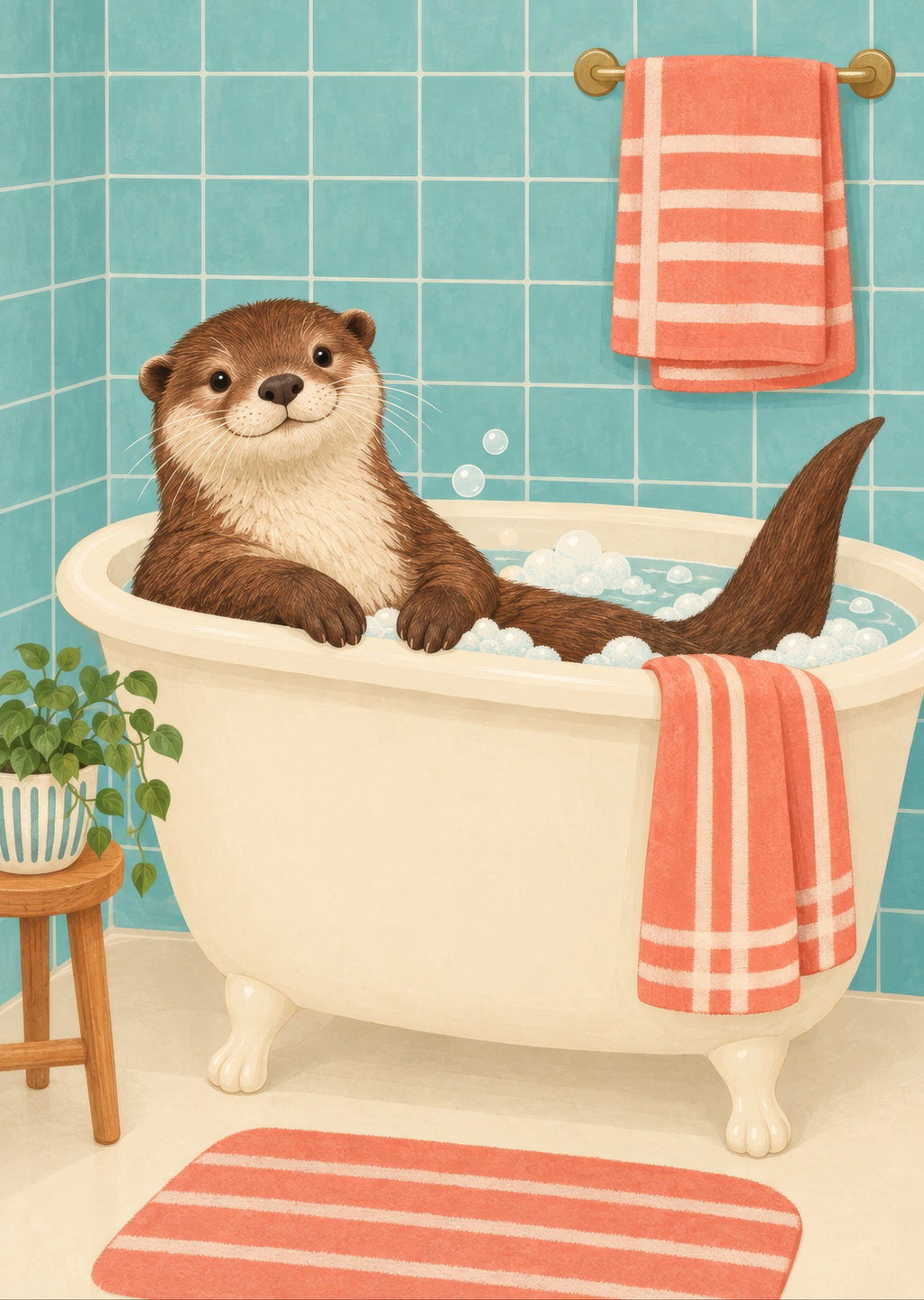 Otter Taking Five — artwork detail