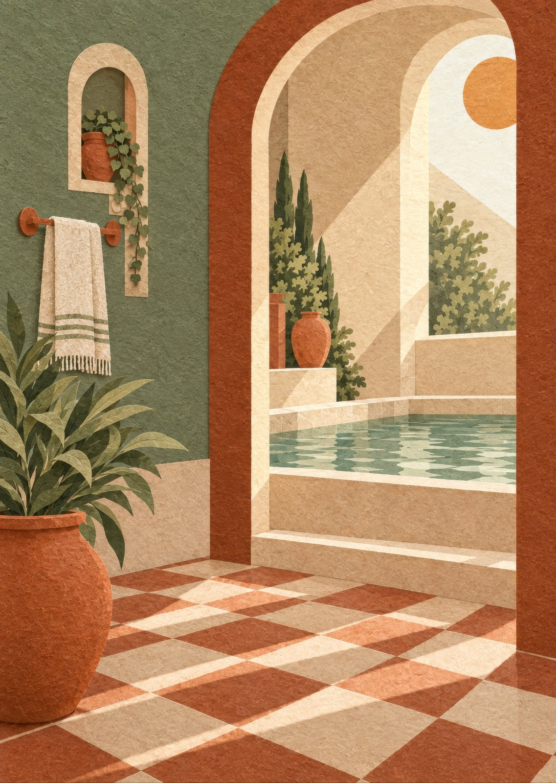 Tiles in Afternoon Light — artwork detail