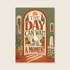 The Day Can Wait a Moment — Architectural cut-paper bathroom art print