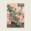 Lavender and the Soap Dish — Delicate botanical wash bathroom art print