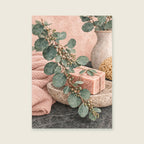 Lavender and the Soap Dish — Delicate botanical wash bathroom art print