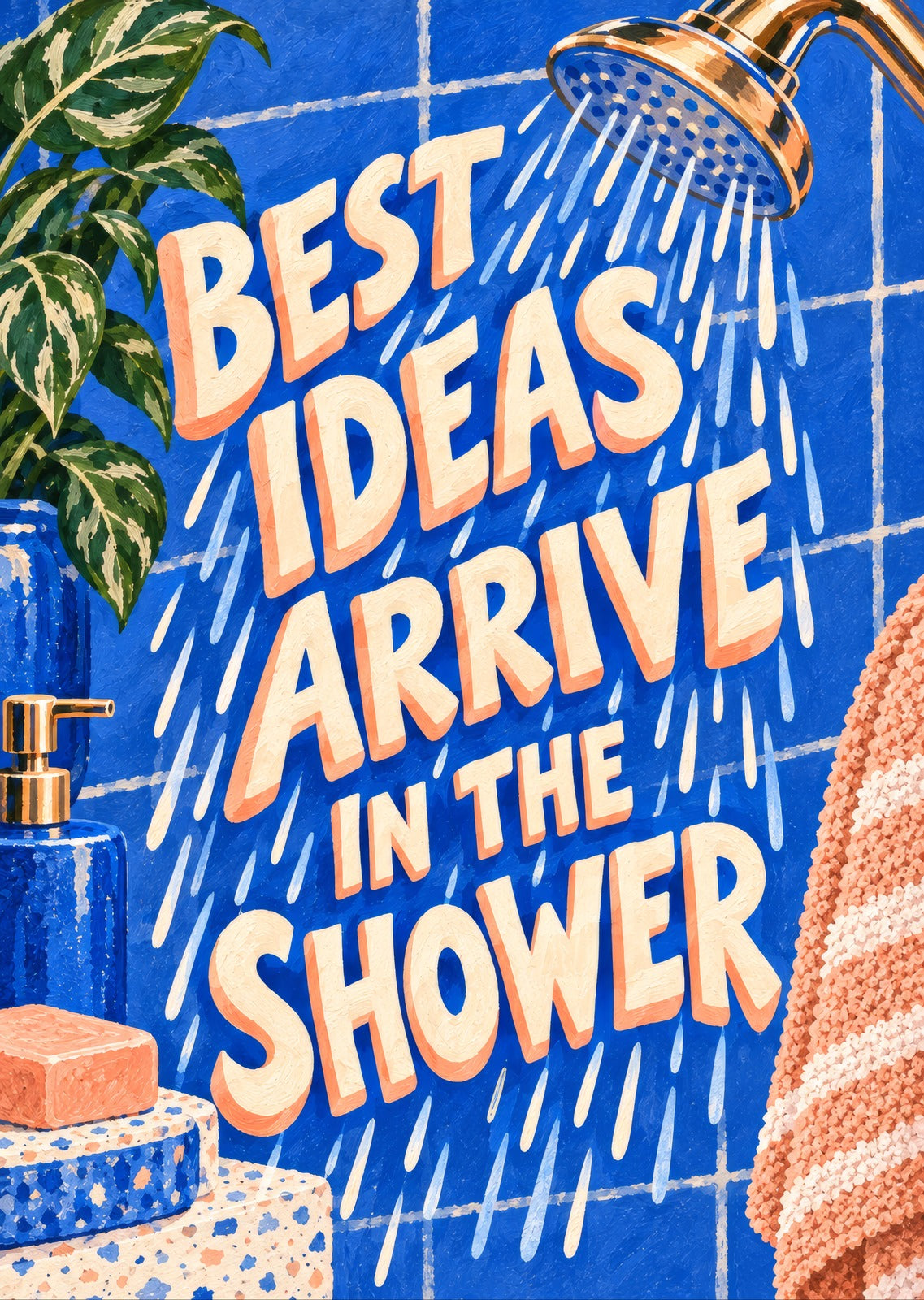 Best Ideas Arrive in the Shower — artwork detail