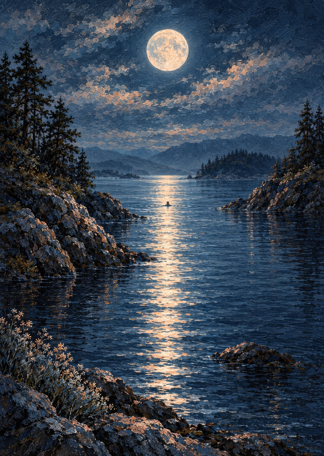 Moonlit Water — artwork detail