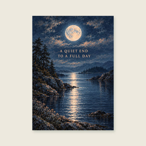 A Quiet End to a Full Day — Painterly nocturne bathroom art print