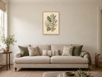 The Branching Thought — A2 artwork shown in a room with a natural wood frame; select a framed finish to include a frame