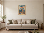 Small Steps Still Count — A2 artwork shown in a room with a natural wood frame; select a framed finish to include a frame