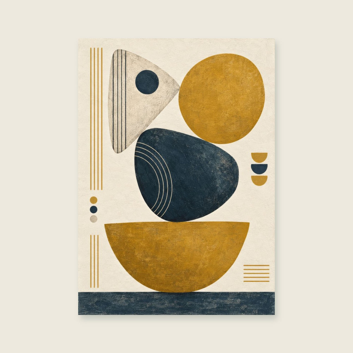 Balanced Blocks — Bauhaus-inspired geometry home office art print