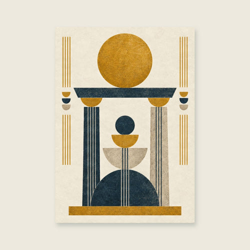 Architecture of an Idea — Bauhaus-inspired geometry home office art print