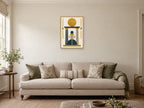 Architecture of an Idea — A2 artwork shown in a room with a natural wood frame; select a framed finish to include a frame