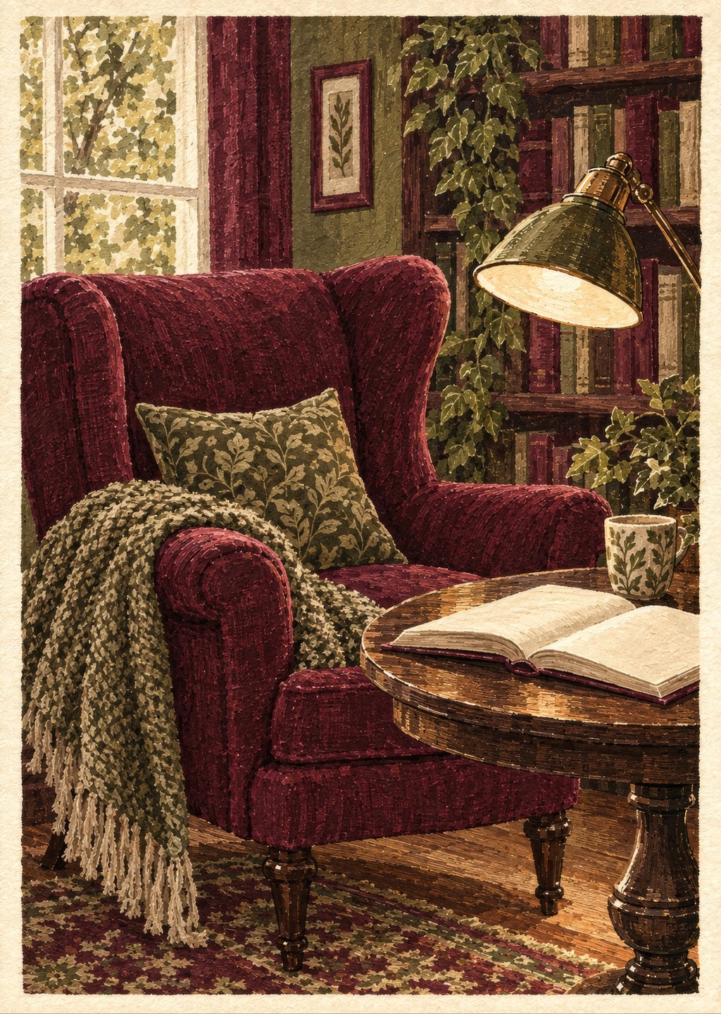 Chair with an Open Book — artwork detail