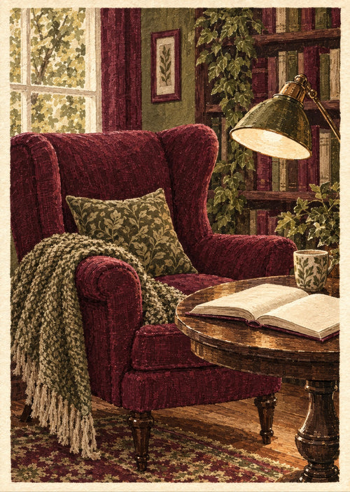 Chair with an Open Book — artwork detail