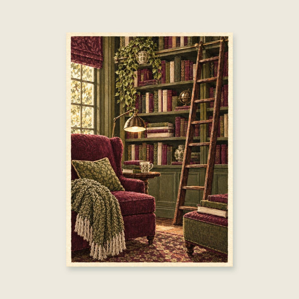The Library Ladder Art Print