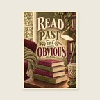 Read Past the Obvious — Editorial ink and gouache home office art print