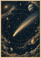 Comet Across the Grid — artwork detail