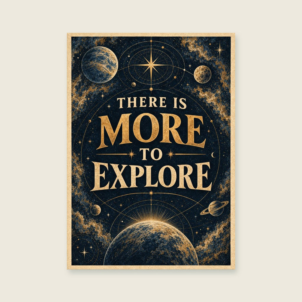 There Is More to Explore — Scientific-inspired graphic art home office art print