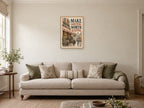 Make Something Worth Keeping — A2 artwork shown in a room with a natural wood frame; select a framed finish to include a frame