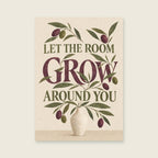 Let the Room Grow Around You — Sculptural botanical collage living room art print