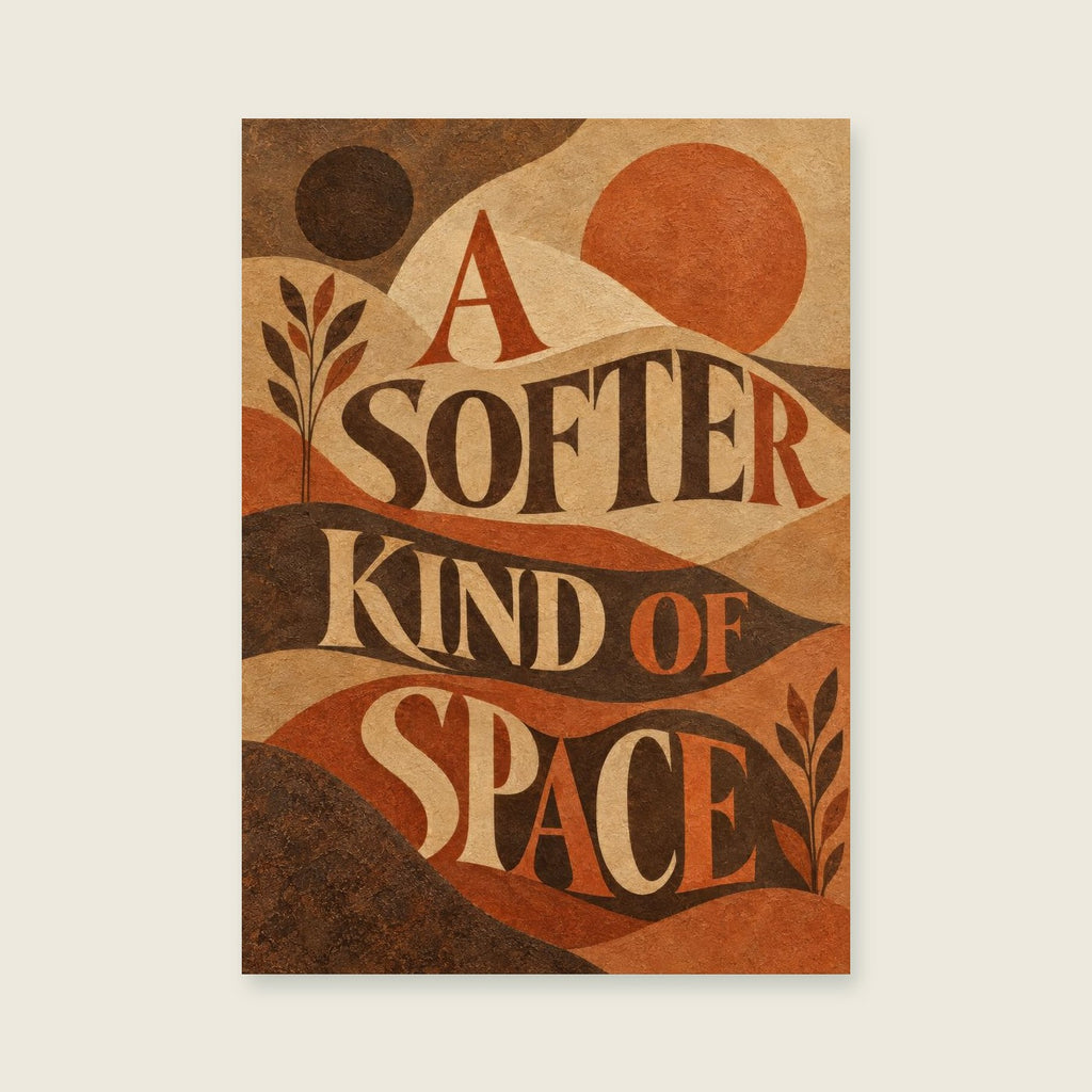 A Softer Kind of Space — Textured abstract painting living room art print