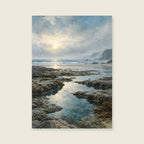 Low Tide Horizon — Atmospheric landscape painting living room art print