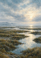 Clouds over the Marsh — artwork detail