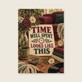 Time Well Spent Looks Like This — Still-life gouache living room art print