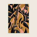 The Double Bass Curve — Abstract screenprint living room art print