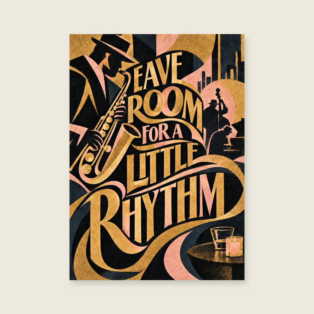 Leave Room for a Little Rhythm — Abstract screenprint living room art print
