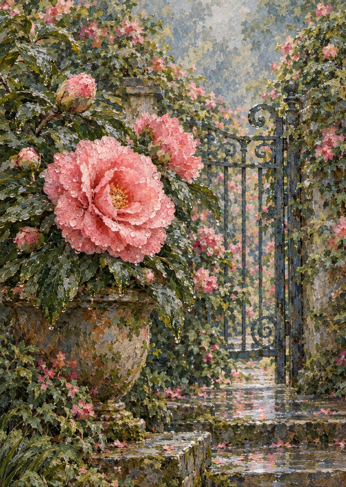 The Garden Gate Pot — artwork detail