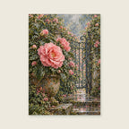 The Garden Gate Pot — Loose painterly botanical living room art print