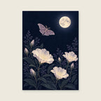 The Sleeping Garden — Midnight botanical folklore bedroom art print