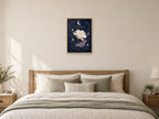 Let Tomorrow Wait Until Morning — A2 artwork shown in a room with a natural wood frame; select a framed finish to include a frame