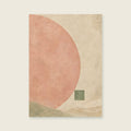 The Pale Arc — Minimal textured abstract bedroom art print