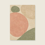 Two Stones in Balance — Minimal textured abstract bedroom art print
